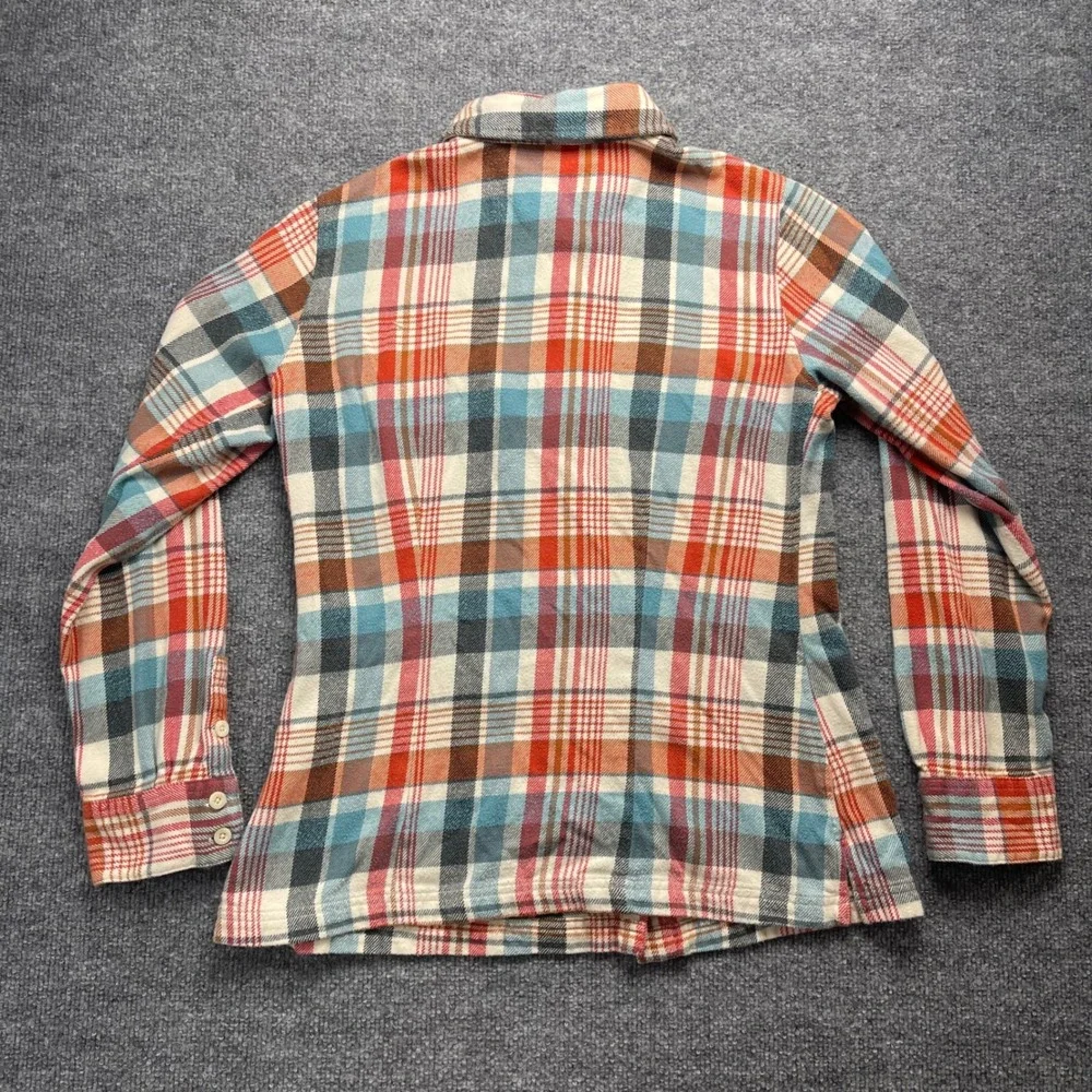 Patagonia Fjord Flannel Organic Cotton Plaid Button Up Shirt Womens 6 53915